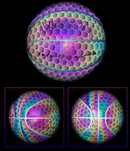 Leuchtender, fluoreszierender Basketball-Nachtspiel-Basketball