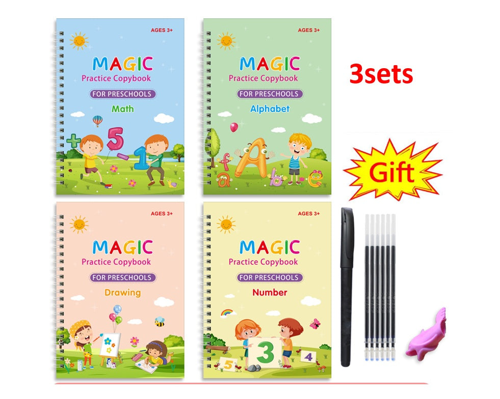 Hot Selling Preschool Hard Pen And Groove Copybook Practice Copybook For Children In English
