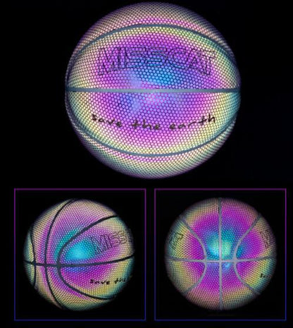 Leuchtender, fluoreszierender Basketball-Nachtspiel-Basketball