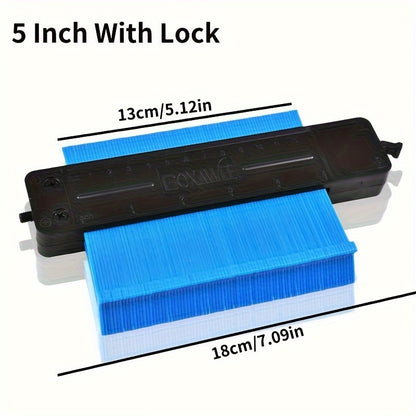 GOXAWEE Contour Gauge Profile Tool, 5Inch/10Inch Adjustable Lock, Precisely Copy Irregular Shape Duplicator For Flooring, Construction, Carpenter, DIY Handyman