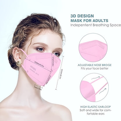 50pcs KN95 Face Masks: 5-Ply Breathable, Comfortable, And 95% Filter Efficiency - Perfect For Adults!