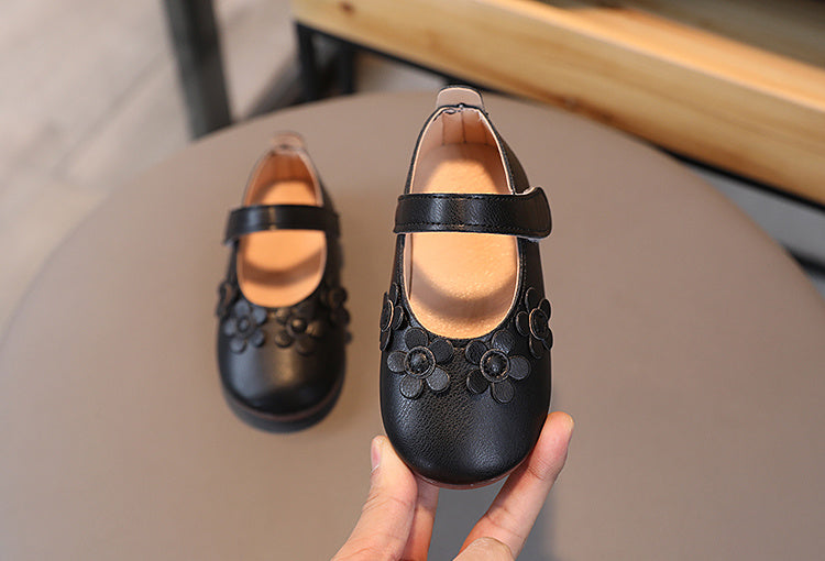 3D Floral Mary Jane Flats - Ultra-Soft, Slip-Resistant, Lightweight, Breathable, Easy-On Shoes for Girls - Comfortable and Stylish Footwear