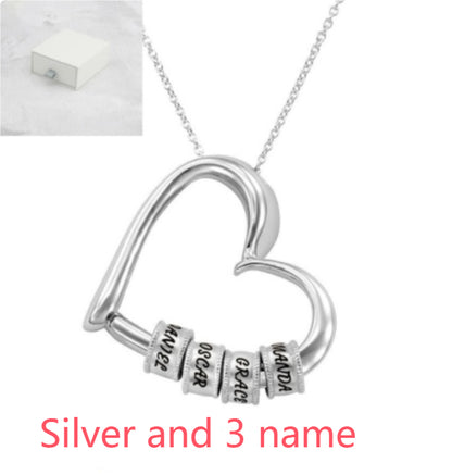 Personalized Heart Necklaces Women Jewelry Custom Name Necklaces & Pendants Mothers Day Gift