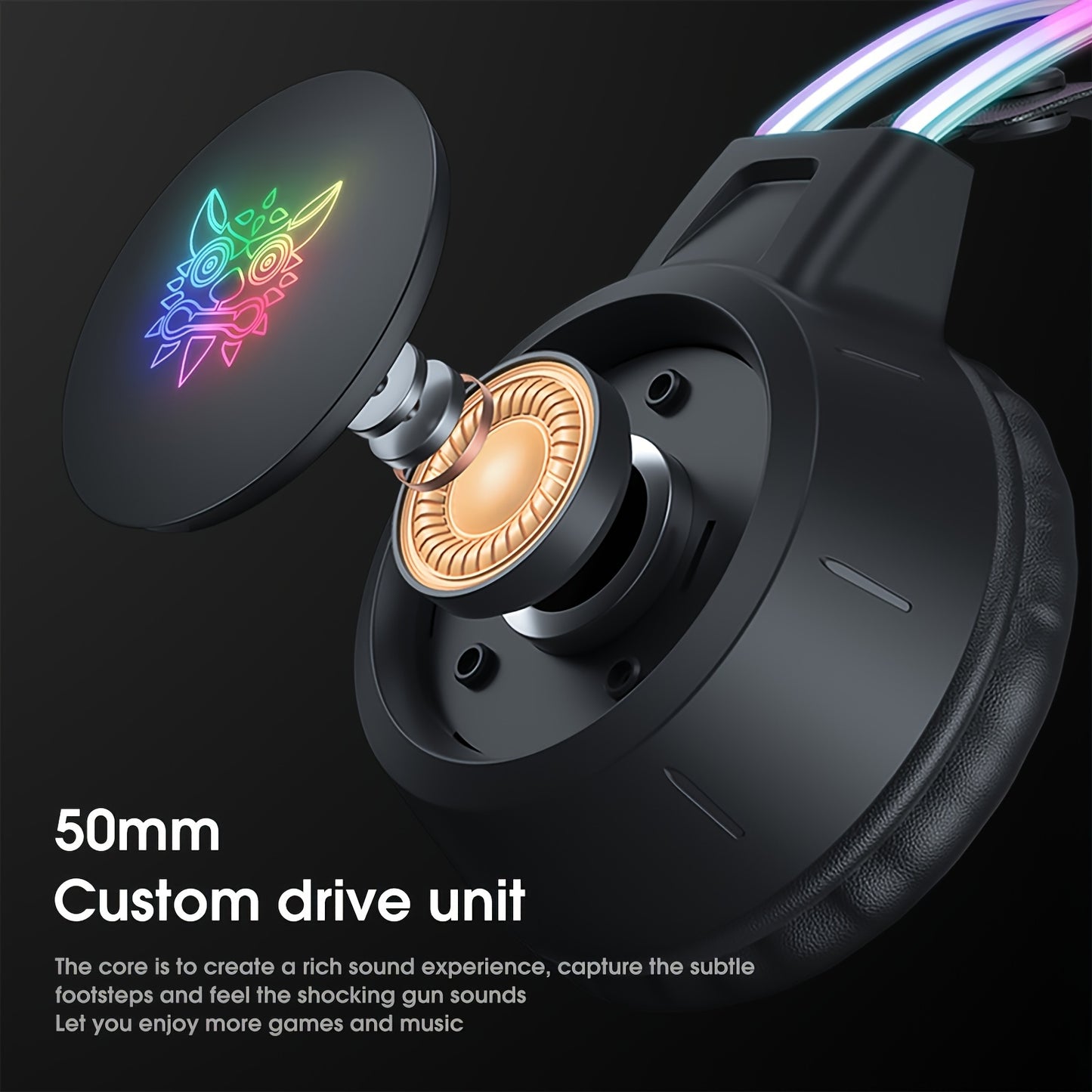 ONIKUMA X15 Pro Gaming Headset: Antler, RGB Aluminum Frame, Surround Sound - Perfect Christmas/Halloween/New Year Gift!