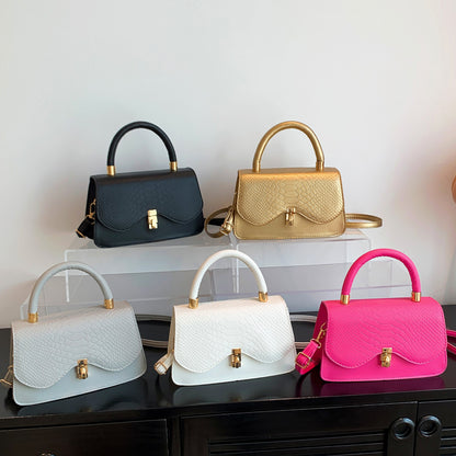 Stylish And Snakeskin Pattern Portable Shoulder Bag