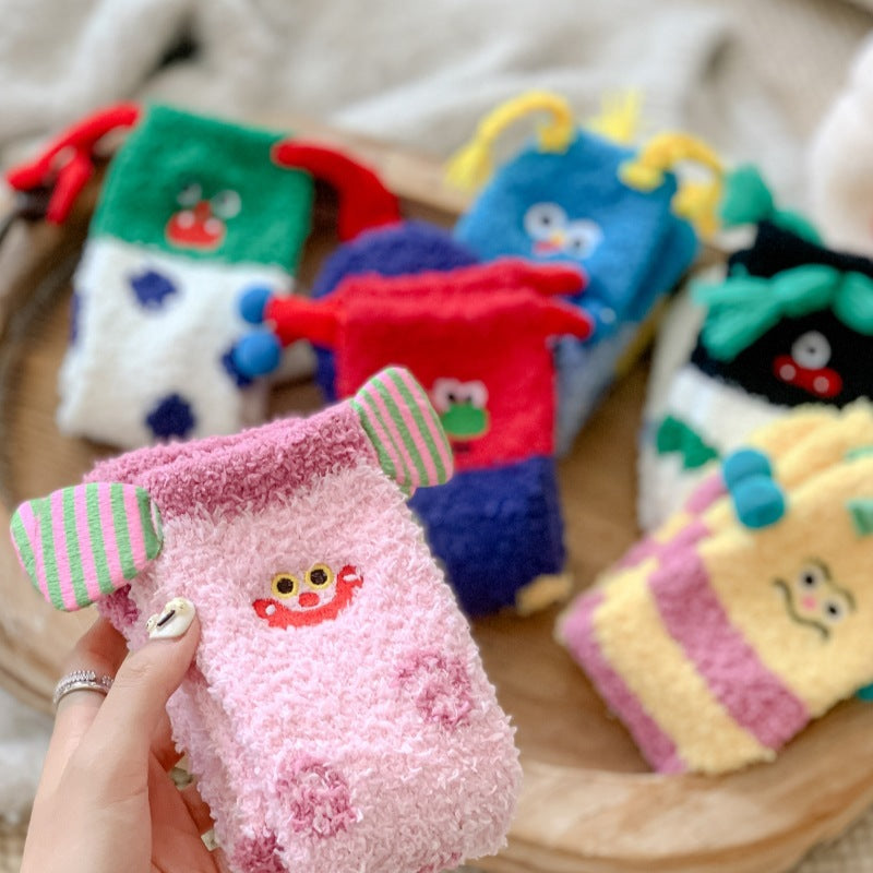 Premium Coral Fleece Socks - Women's Ultra-Soft Thermal Winter Sleep Socks