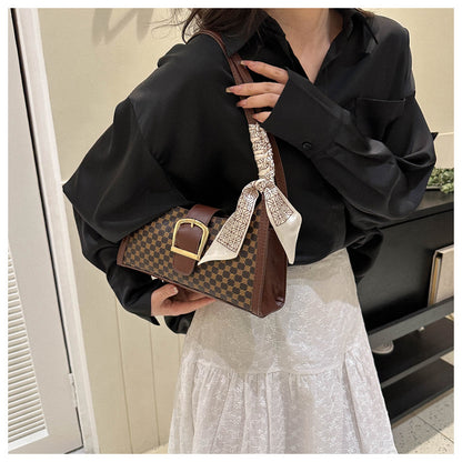 Silk Scarf Printed Crossbody Bag