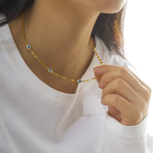 Creative Sequin Eye Pendant Stitching Body Chain Women