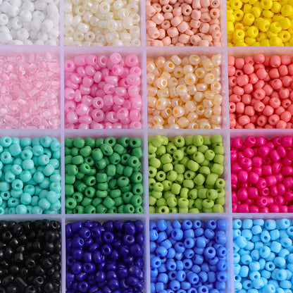 Colored Letter Beads Glass Rice Handmade Necklace