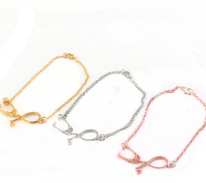 AliExpress Hot Mystery Doctor Creative Heart Love Stethoscope Bracelet Bracelet Nurse's Day Gift