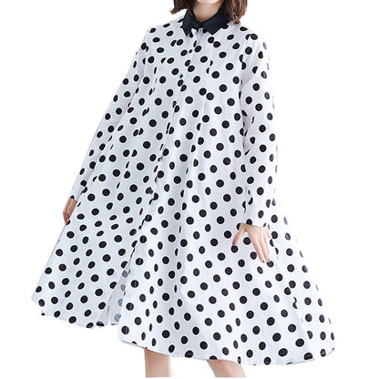 Loose long sleeve mid-length shirt