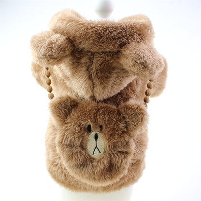 Dog Plush Embroidered Two-legged Plush Sweater