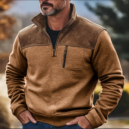 Premium Men's Fleece Zipper Sweater - Casual Pullover Jacket