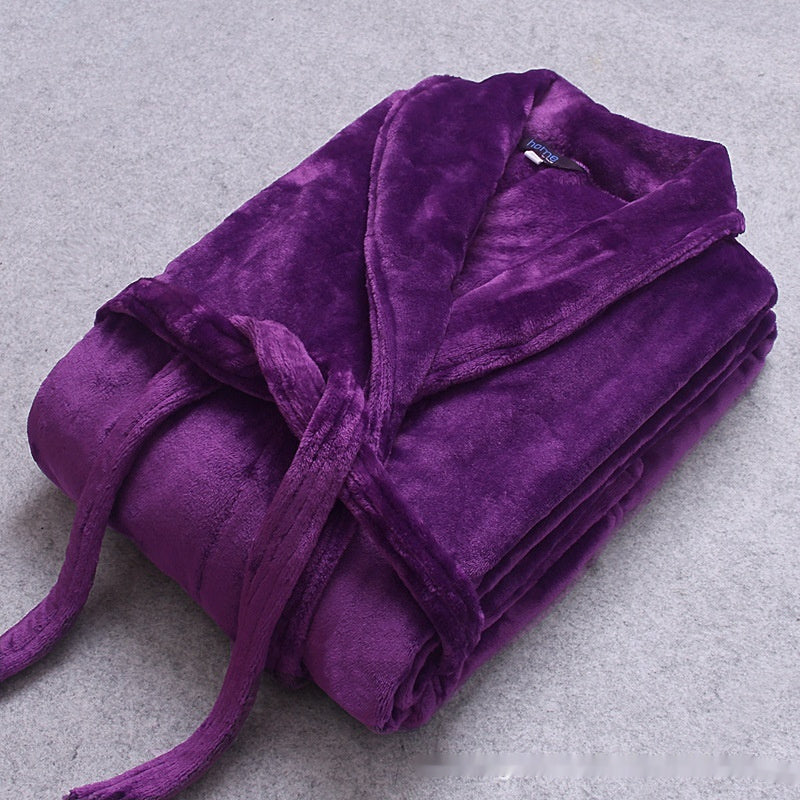 Coral Fleece Pajama Gowns For CouplesExtra Thick