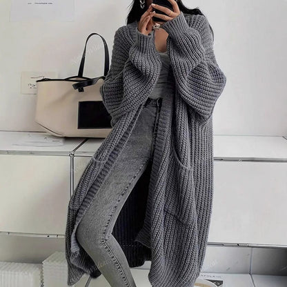 Idle Style Loose Thick Knitted Coat For Women