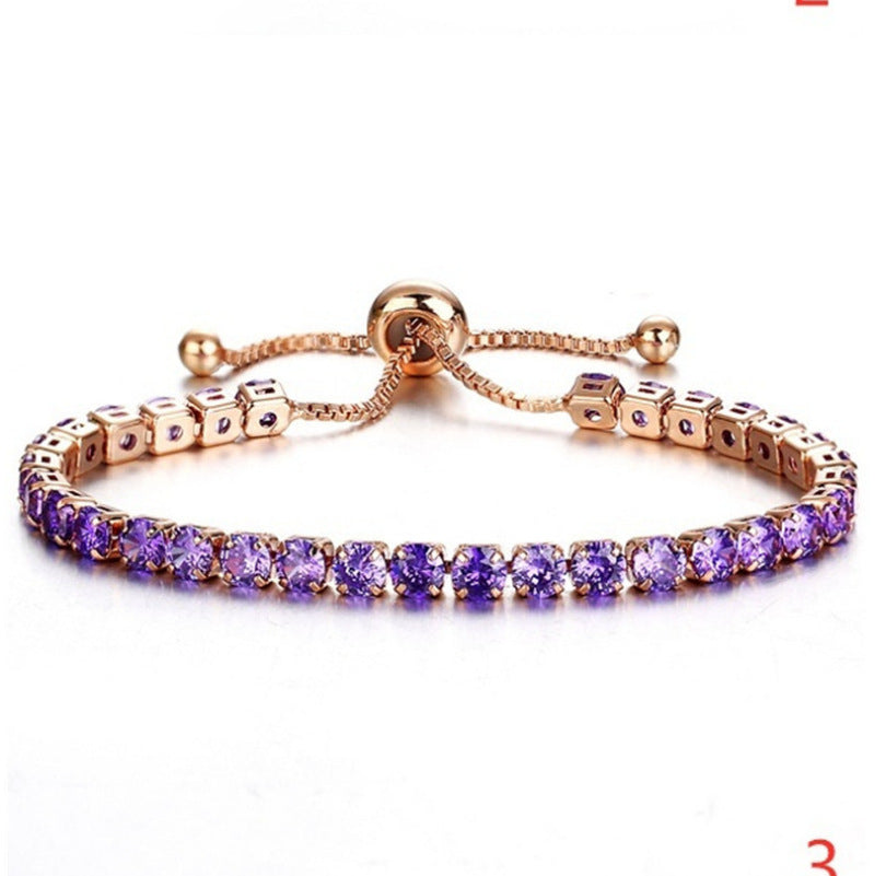 European And American Crystal Bracelet Light Luxury Micro Inlaid Zircon