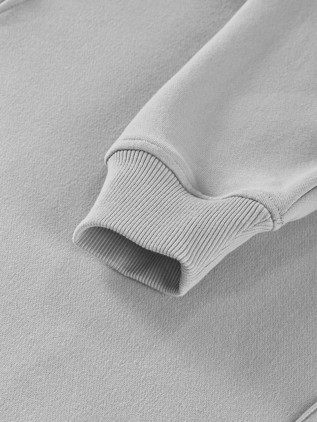 Premium Men's Light Grey Hoodie - Oversized Cotton Blend Hooded Sweatshirt