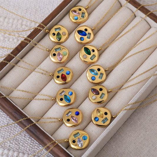 Colorful Zircon Mom Necklace December Birthday Stone Valentine's Day Gift Gifts For Moms Necklace