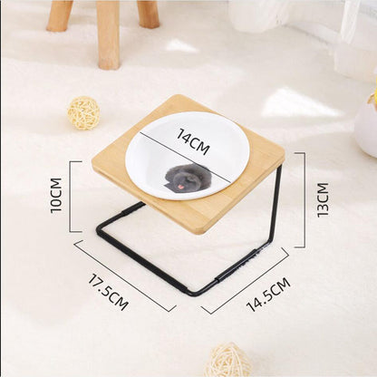 Black-proof Chin And Neck Protection Ceramic Cat Bowl