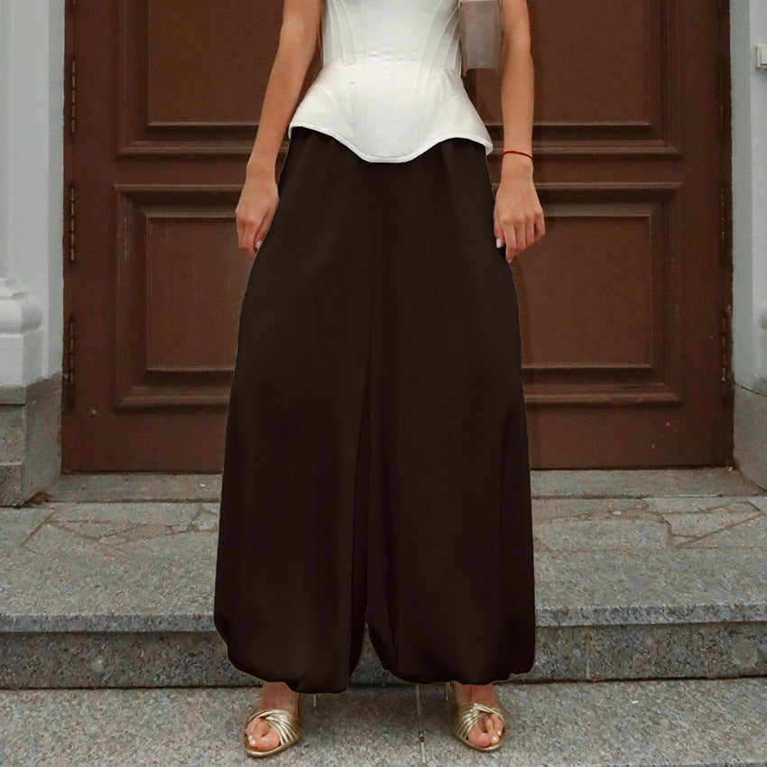 Street-style Trendy Satin Bloomers For Women