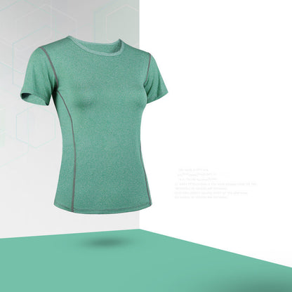 Summer Yoga Sweat Absorption Quick Drying Short Sleeve T-shirt