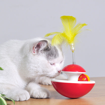 Pet Cat Toy Tumbler Fairy Feather Bell Funny Cat Stick
