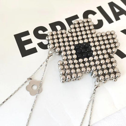 Heavy Industry Beaded Lipstick Fashion All-match Messenger Bag