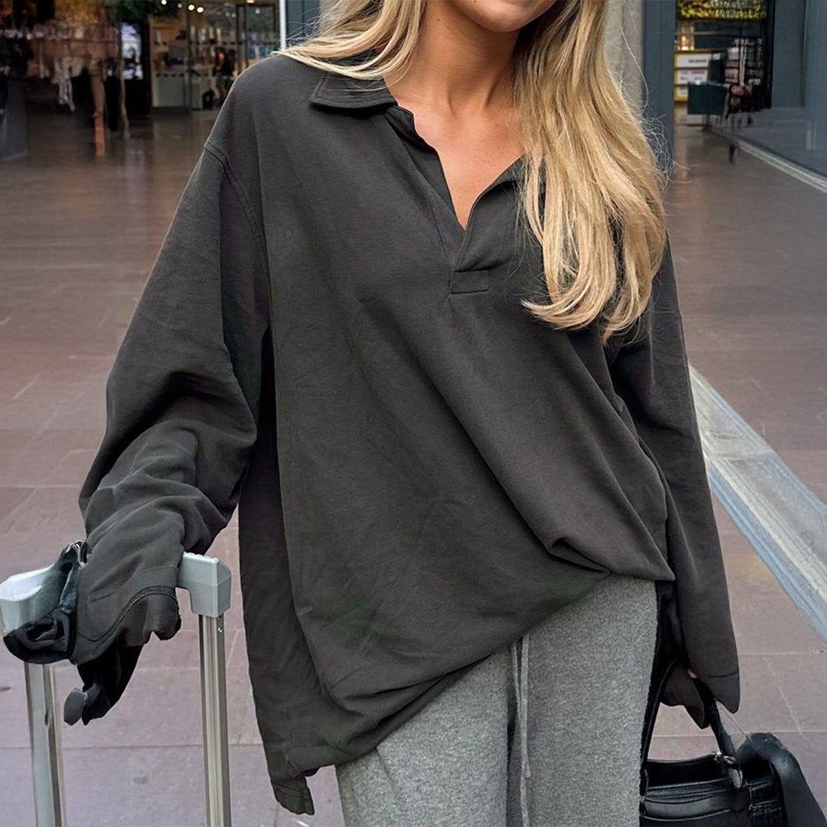 Casual Vacation Style Loose Long Sleeve Women