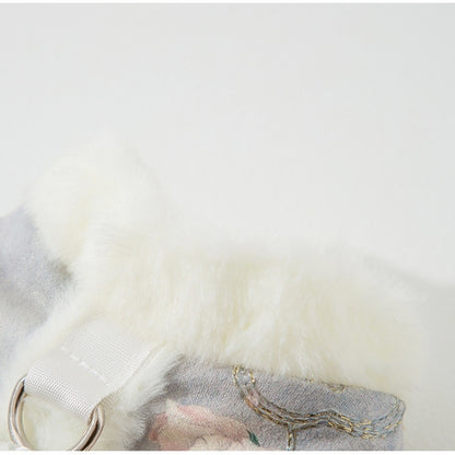 New Chinese-style Pet Clothing For Autumn And Winter With Fleece For Warmth, A Stretchable Bichon Frise Vest, And New Year Dog Clothes