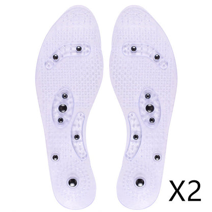 Transparent magnetic therapy insole with 8 magnets