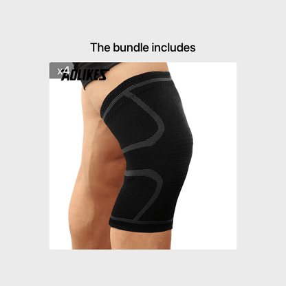 1pc AOLIKES Compression Knee Pad Sleeve - Breathable, Non-Slip, Durable Polyamide & Nylon, Ideal for Running, Volleyball, Basketball, Yoga, Tennis, Football