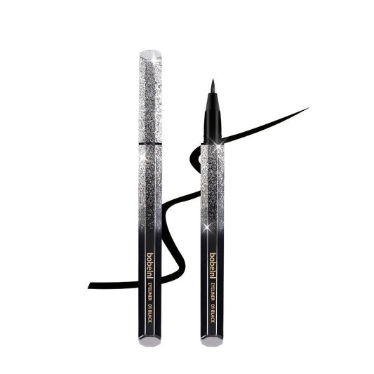 1pc Long-Lasting Waterproof Black Starry Sky Eyeliner Pen with Sponge Tip - Smooth and Quick-Drying for Beautiful Eye Makeup