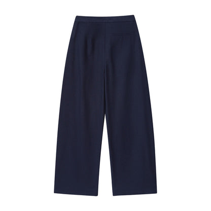 Foreign Trade Wholesale Off-neck Flounced Sleeve Linen Shirt Top Wide Leg Trousers