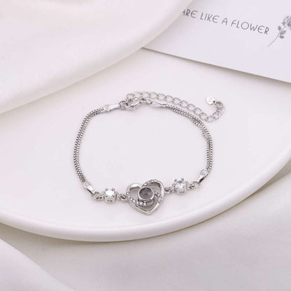 100 Languages I Love You Heart-shaped Bracelet Korean Personalized Graceful And Wild Girlfriends' Gift Valentine's Day Gift