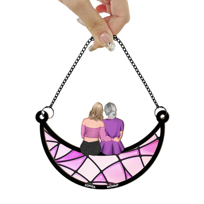 Mother's Day Decoration Gift Mother And Daughter Pendant On The Moon