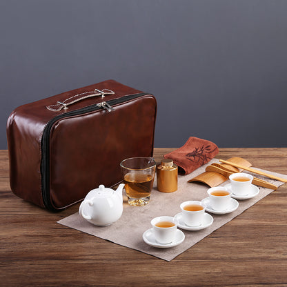 White Jade Porcelain Tea Art Teaching Training Teapot