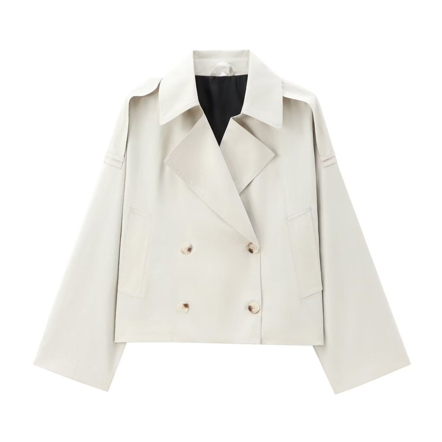 British Style Short Lapel Trench Coat
