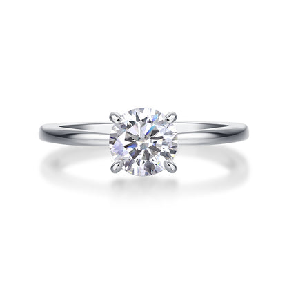 S925 Sterling Silver Moissanite Four-Prong