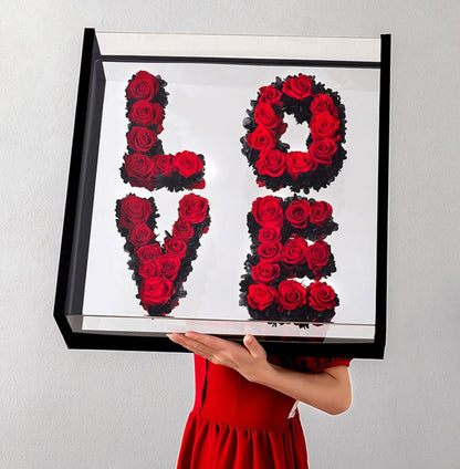 Magic Mirror LOVE Flower Mud Acrylic Flower Box Valentine's Day Gift