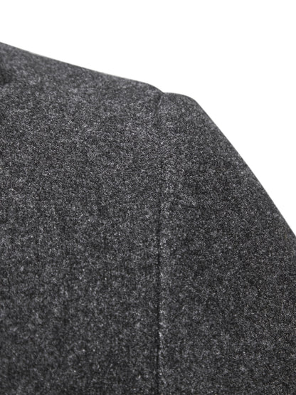 New Men's Mid-length Single Breasted Trench Coat Jacket