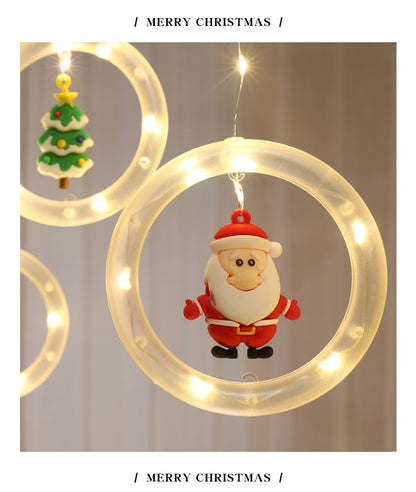 LED Christmas Curtain Lights, Indoor Scene Decoration, Creative Curtain Lights, Christmas Atmosphere Flashing Lights
