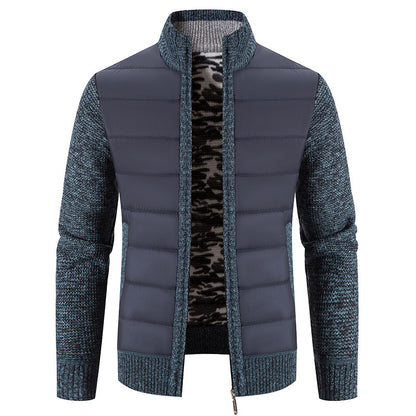 Men's Cardigan Sweater Stand Collar Sweater Coat