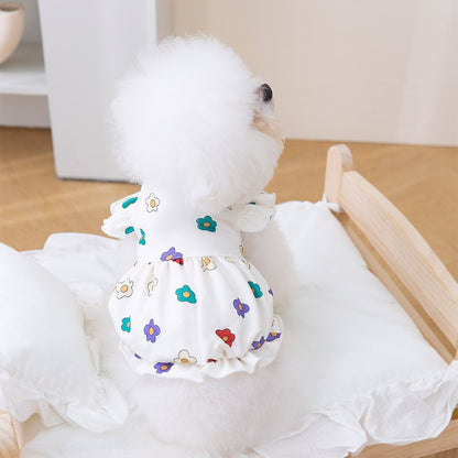 New Dog Clothes Cute Mesh Strawberry Strap Dress