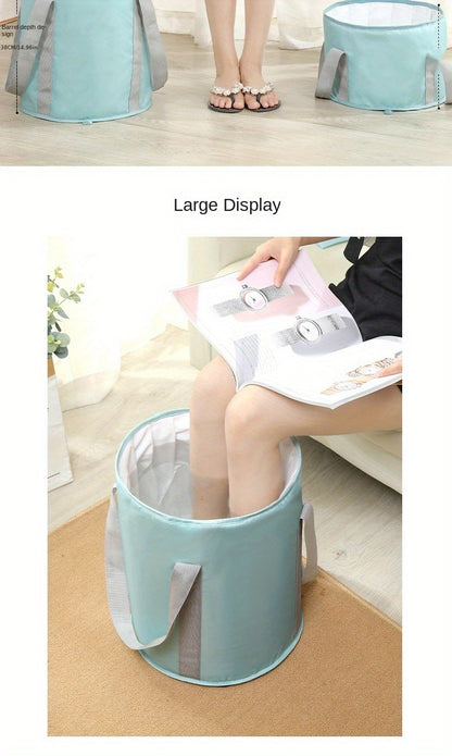 Portable Foot Soaking Tub with Handle, Suitable for Fishing, Travel, and Camping, Insulated Foldable Foot Bath, Travel Foldable Foot Soaking Bag, Foot Soaking Tub, Portable Foot Soaking Tub