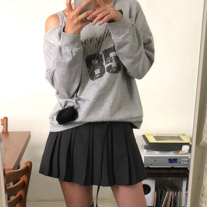 New Relaxed-style Outfit Loose-fitting Asymmetrical T-shirt