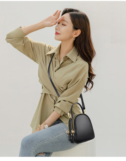 Portable Women's Cross-body Bag Light Retro Leather One-shoulder