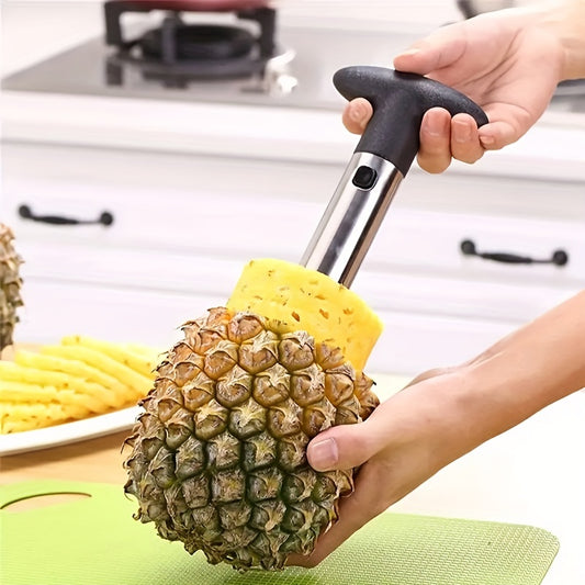 1pc Stainless Steel Pineapple Corer & Slicer: The Ultimate Household Kitchen Gadget for Fruit Core Removal!