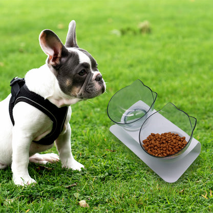 Katzennapf, Haustier-Napf mit Nackenstütze, Futterbecken