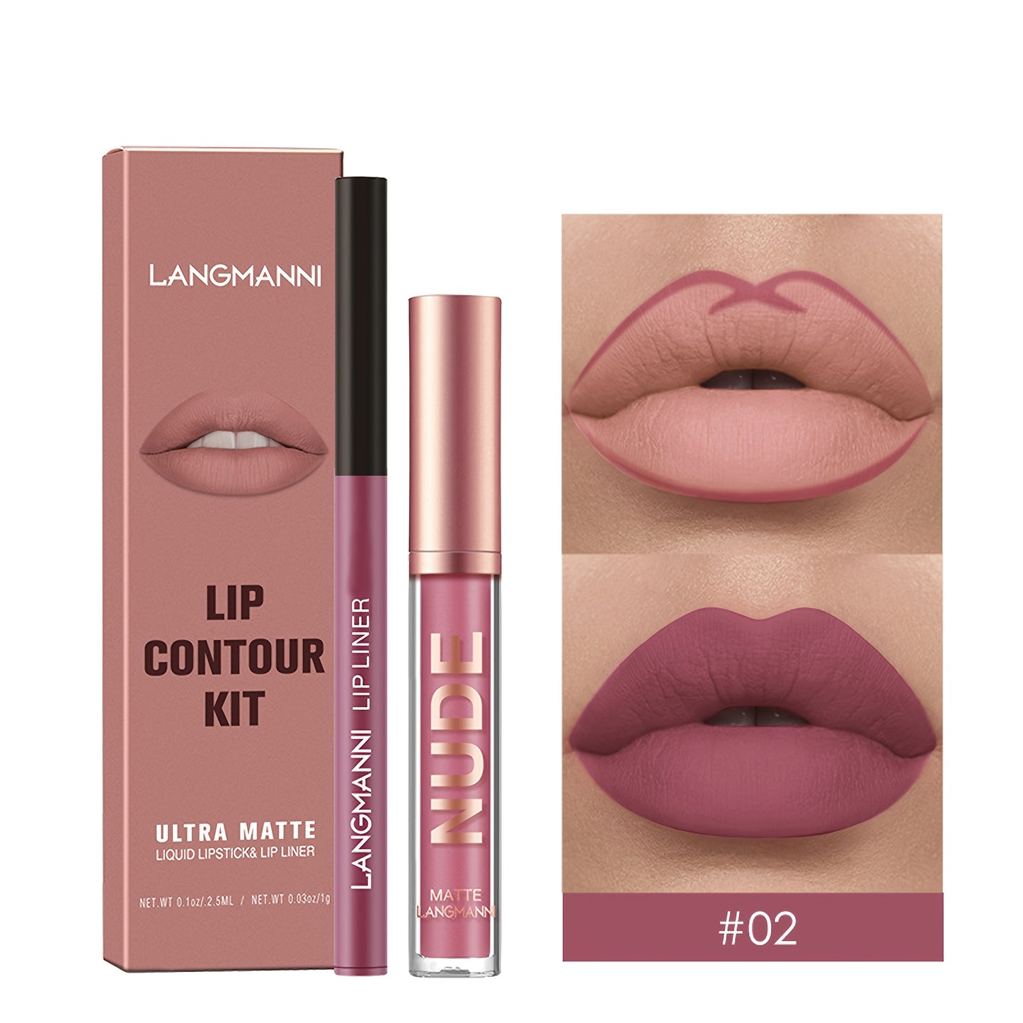 Combination Set of Lip Liner and Lip Gloss