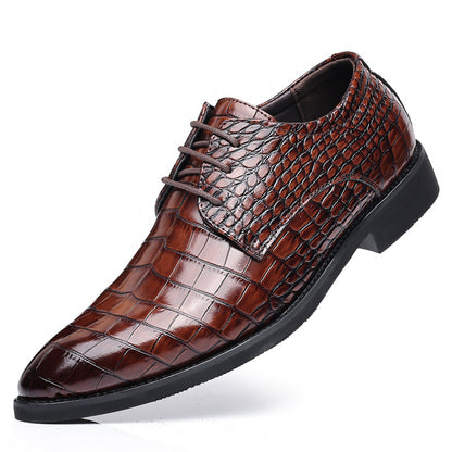 Men's Business Casual Shoes Fish Grain British Leather Shoes
